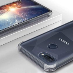 OO LALA JI Silicone Mobile Back Cover for Oppo A12 [ Shockproof + TPU Bumper ] - Transparent