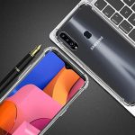 OO LALA JI Samsung Galaxy A20S Bumper Case 12D Transparent Cover (Corner Protection with Air Cushion Technology)- Transparent