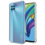 OO LALA JI Oppo F17 Pro Bumper Shockproof Transparent Cover (Corner Protection with Air Cushion Technology) - Transparent