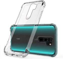 OO LALA JI Shockproof Flexible Protective Cushioned Edges Crystal Clear TPU Bumper Corners Back Case Cover for Redmi Xaomi Note 8 Pro – Transparent