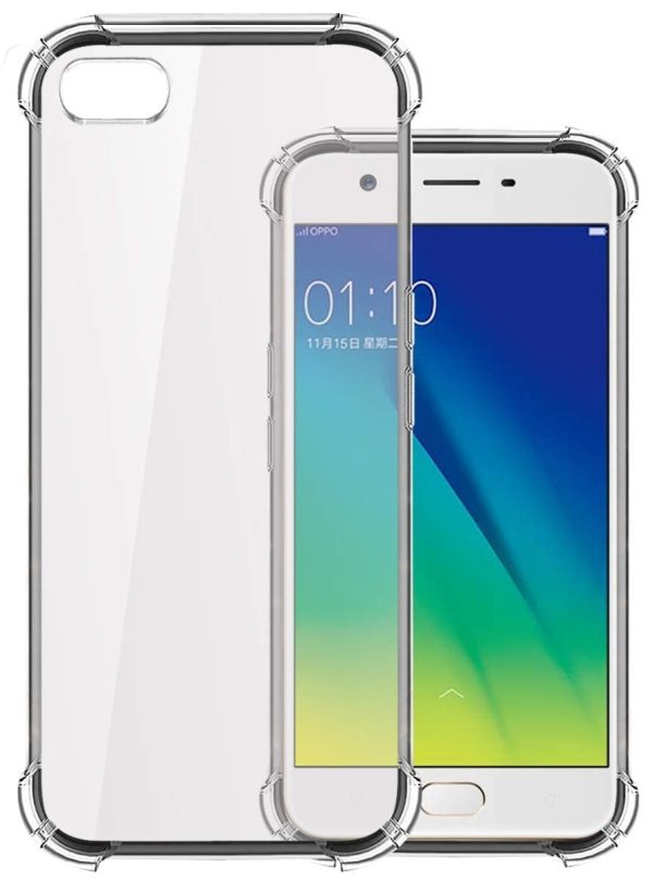 OO LALA JI Shockproof TPU Back Cover for Oppo A71 2018 - Transparent | Cushioned Edges | Flexible Clear Case - Transparent - Image 2