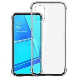 OO LALA JI For Oppo A92 - Soft Silicone Shockproof Bumper Case Back Cover in Transparent [Air Cushion Technology] for Oppo a92-Transparent