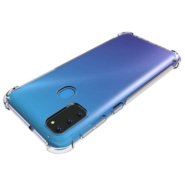 OO LALA JI Silicon Flexible Shockproof Corner TPU Back Case Cover for Samsung Galaxy M30s / Samsung Galaxy M21 - Transparent - Image 3