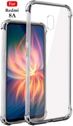 OO LALA JI Mi 8a - Soft Silicone Shockproof Bumper Case Back Cover in Transparent[Air Cushion Technology] – Transparent - Image 3