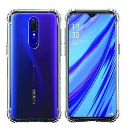 OO LALA JI For Oppo F11 - Soft Silicone Shockproof Bumper Case Back Cover in Transparent [Air Cushion Technology] for Oppo f11-Transparent