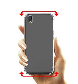OO LALA JI Ultimate Hybrid Protection Silicone Back Cover Case for Samsung A01 Core | Crystal Clear TPU Bumper Back Cover for Samsung Galaxy A01 Core - Transparent