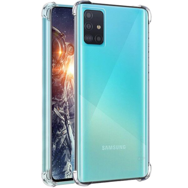 OO LALA JI Shockproof Flexible Protective TPU Bumper Back Case Cover for Samsung Galaxy A71 - Transparent - Image 4