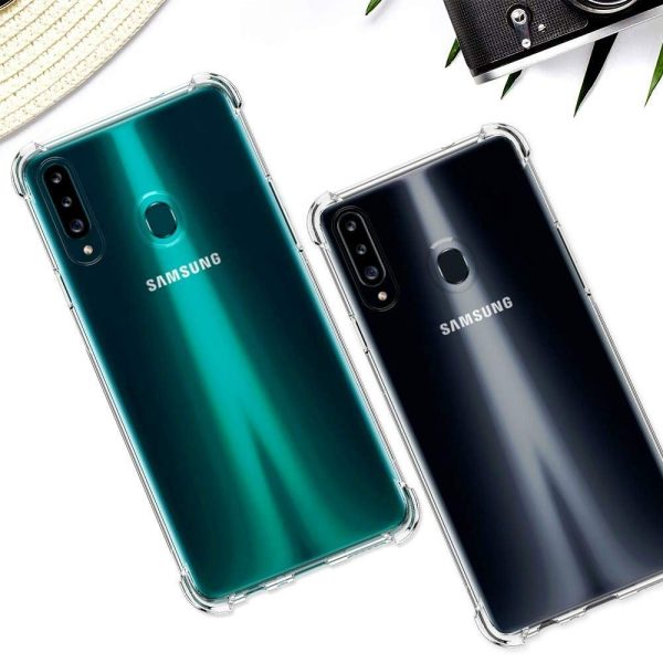 OO LALA JI  Flexible Shockproof Crystal Clear TPU Soft Back Cover Case with Cushioned Edges for Ultimate Protection Samsung Galaxy A20S - Transparent - Image 4