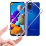 OO LALA JI Bumper Transparent Back Cover Case for Samsung A21s | Stylish Look Soft & Slim Back Case | Shockproof Back Case Covers for Samsung Galaxy A21s - Transparent- - Image 5