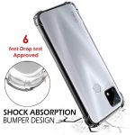 OO LALA JI Realme C12 / Narzo 20 / Narzo 30a / Realme C25 / Realme C25s Scratch Resistant Soft TPU Transparent Bumper Corner Back Cover (Corner Protection with Air Cushion Technology) - Transparent - Image 5