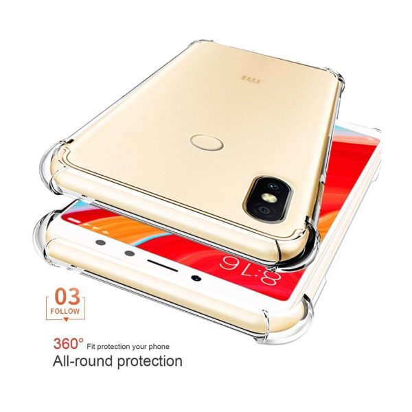 OO LALA JI Redmi 6 Pro Anti-Shock Bumper Corners Soft Back Case Full Protection 12D Transparent Cover (Corner Protection with Air Cushion Technology) - Transparent - Image 4