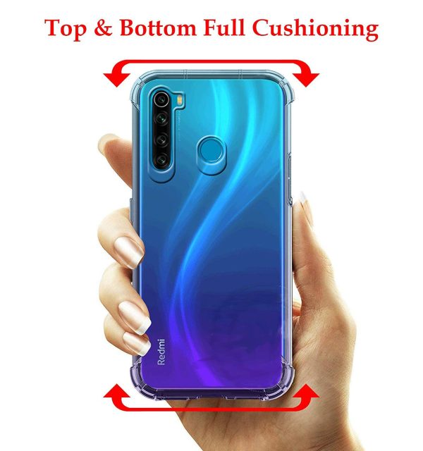OO LALA JI shockproof flexible protective cushioned edges crystal clear tpu bumper corners back cover case cover for redmi xaomi note  – Transparent - Image 6