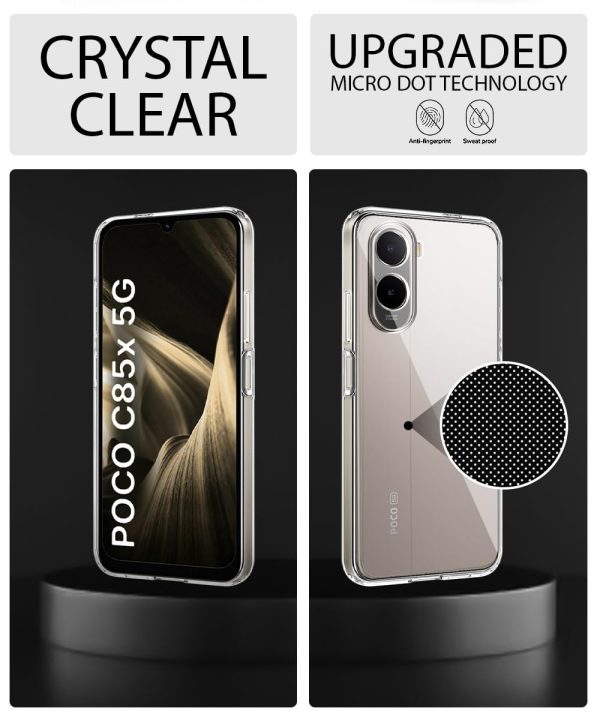 ZZ For Xiaomi Poco C85x 5G | Redmi A7 Pro Back Cover Transparent New - Image 4