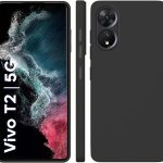 Silicone Back Cover For Vivo Y100 5G | T2 5G | 100A 5G Black