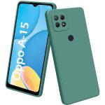 Silicone Back Cover for Oppo A15 | Oppo A15s Green