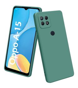 Silicone Back Cover for Oppo A15 | Oppo A15s Green