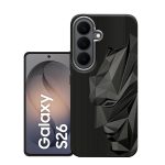 Bt for Samsung Galaxy S26 5G Soft Silicone Shock Proof Back CoverBlack | 3D Engraved Design - Image 3