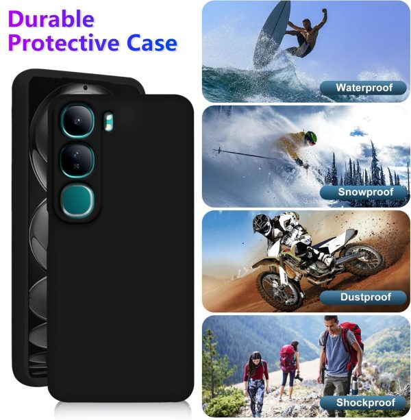 Silicone Back Cover For Vivo Y300 5G / Vivo V40 Lite 5G Black - Image 4