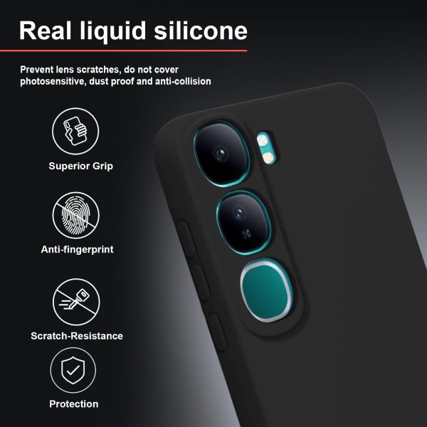 Silicone Back Cover For Vivo Y300 5G / Vivo V40 Lite 5G Black - Image 6