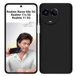 Silicone Back Cover for Realme 11 11X 5G  C67 5G  Narzo 60X 5G Black