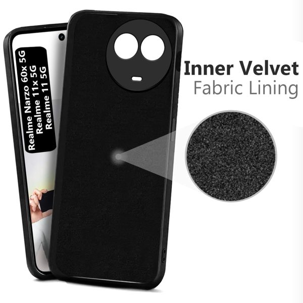 Silicone Back Cover for Realme 11 11X 5G  C67 5G  Narzo 60X 5G Black - Image 11