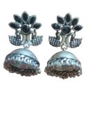 Aone Silver Oxidised Fancy Earrings Code B18 New - Image 3