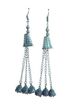 Aone Silver Oxidised Fancy Earrings Code A12 New
