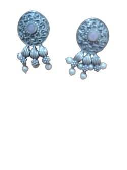 Aone silver oxidised fancy earrings code D23 New