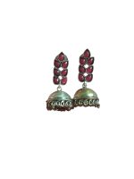 Aone Silver Oxidised Fancy Earrings Code A4 New - Image 4