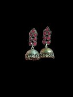 Aone Silver Oxidised Fancy Earrings Code A4 New - Image 2