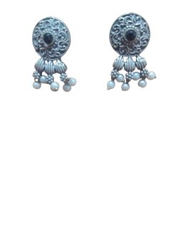 Aone Silver Oxidised Fancy Earrings Code B15 New