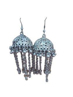 Aone silver oxidised fancy earrings code D14 New