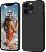 Aone Silicone Soft Back Cover Case for Iphone 13 Pro Black New - Image 2