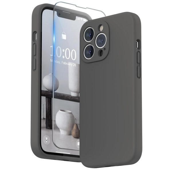 Aone Silicone Soft Back Cover Case for Iphone 13 Pro Black New - Image 6