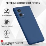 Aone Silicone Soft Back Cover Case for Motorola Moto Edge 50 Fusion Blue New - Image 4