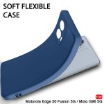 Aone Silicone Soft Back Cover Case for Motorola Moto Edge 50 Fusion Blue New - Image 6