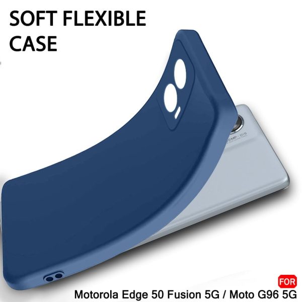Aone Silicone Soft Back Cover Case for Motorola Moto Edge 50 Fusion Blue New - Image 6