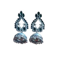 Aone Silver Oxidised Fancy Earrings Code A15 New