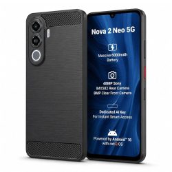 BA For Ai Plus Nova 2 Neo 5G Back Cover Carbon Fiber Armor Black