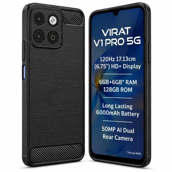 Ba Back Cover for Virat V1 Pro 5G, Black - Image 2