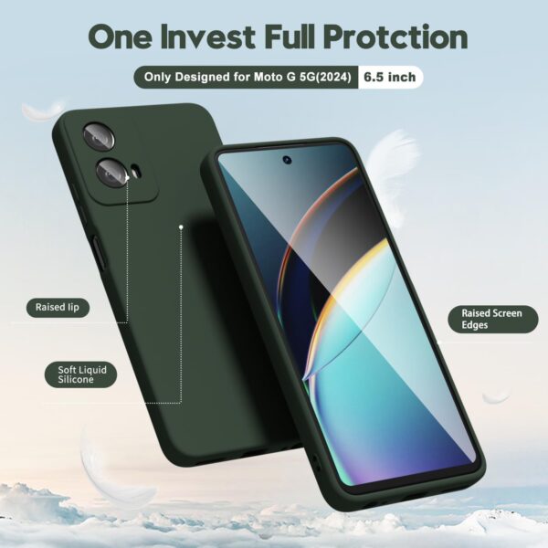 Silicone For Motorola Moto G45 5G Back Cover Green - Image 4