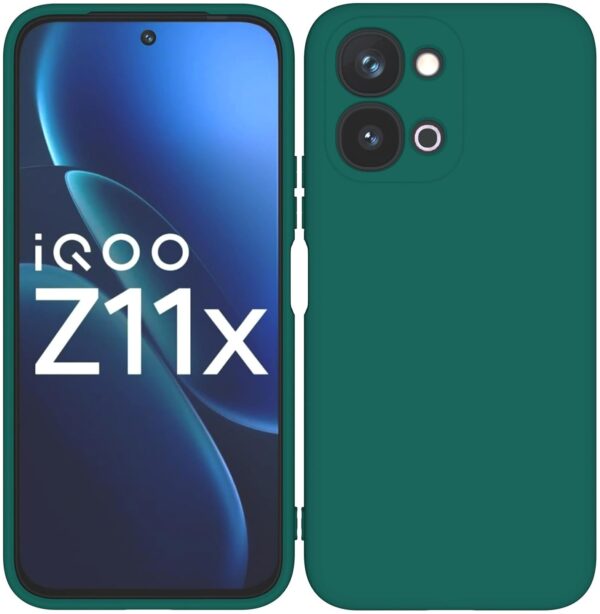 Silicone For Vivo T5x 5G | Z11x Back Cover Green - Image 4