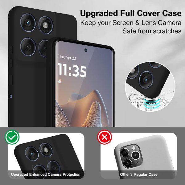 Silicone For Motorola Moto G86 Power 5G Back Cover Black - Image 4