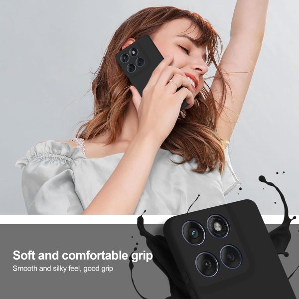 Silicone For Motorola Moto G86 Power 5G Back Cover Black - Image 5
